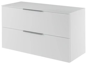 Mobile da bagno sotto lavabo Neo bianco laccato L 120 x H 65 x P 48.3 cm 2 cassetti, lavabo non incluso