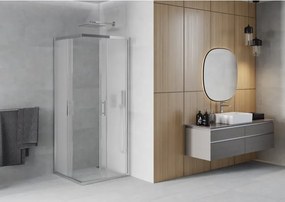 Mexen Rio cabina doccia quadrata 80 x 80 cm, brina, cromo - 860-080-080-01-30