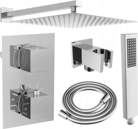 Mexen Cube DR02 set doccia da incasso con soffione 30 cm, cromo - 77502DR0230-00