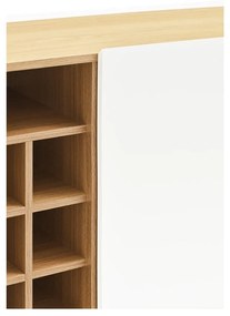 Cassettiera alta bianca effetto rovere95x120 cm Arista - Teulat