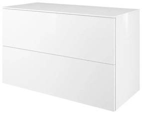 Mobile da bagno sotto lavabo Neo  laccato lucido L 105 x H 65 x P 48 cm 2 cassetti, lavabo non incluso