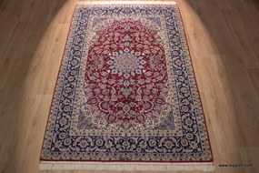 Isfahan Tappeto 240 x 150 (Iran) Annodato A Mano