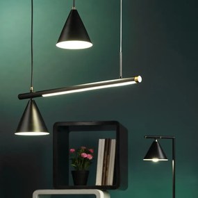 Lampadario LED moderno SOSPENSIONE TAKA LED 4000K IN ALLUMINIO nero