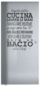 Anta per porta scorrevole Regole Tel. in vetro trasparente serigrafato, L 88 x H 215 cm spessore 8 mm, apertura sinistra