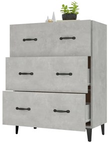 Credenza Grigio Cemento 69,5x34x90 cm in Legno Multistrato