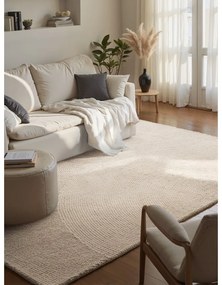 Tappeto colore naturale chiaro in lana tessuto a mano 160x230 cm Eleni Natural White – Hanse Home