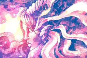 Carta da parati autoadesiva – Donna in stile fantasy