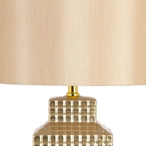 Lampada da tavolo Ceramica Tessuto Sintetico Dorato 32 x 32 x 40 cm
