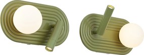 Set di 2 Applique verdi con LED dimmerabile a 3 fasi e USB-C - Lila
