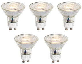 Set van 5 GU10 50mm 3-staps dimbaar in Kelvin LED lampen helder 4.5W 380 lm 2000-2700K