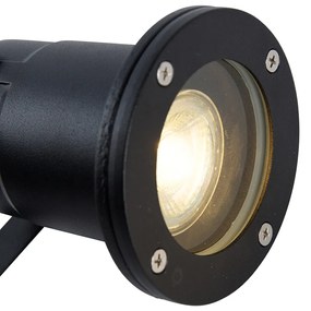 Faretto a picchetto industriale intelligente nero con WiFi GU10 IP65 - Basic