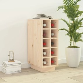 Portabottiglie 23x34x61 Cm İn Legno Massello Di Pino /