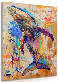 Quadro su tela – Balena con imitazione di pittura