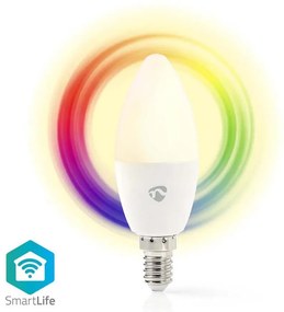 Nedis WIFILRC10E14 - Lampadina LED RGB Dimmerabile E14/4,9W/230V Wi-Fi 2700-6500K