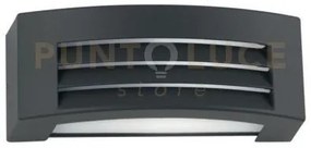 Applique biemissione denver antracite 1 luce attacco e27 ip54 29x11...