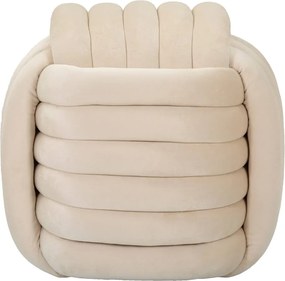 Poggiapiedi in velluto crema Softy - Mauro Ferretti