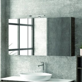 Composizione bagno 120cm sospesa composta da mobile specchio contenitore e 2 pensili - KAMALU
