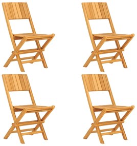 Set da pranzo per giardino 5 pz in legno massello di teak