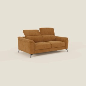 Arcos Divano 3 posti - piedini alti e poggiatesta reclinabili in microfibra impermeabile T11 cuoio