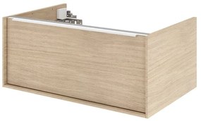 Mobile da bagno sotto lavabo Neo marrone satinato L 75 x H 32 x P 48 cm 1 cassetto, lavabo non incluso