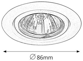 Rabalux 1091 - Lampada da incasso SPOT RELIGHT 1xGU5,3/50W/12V
