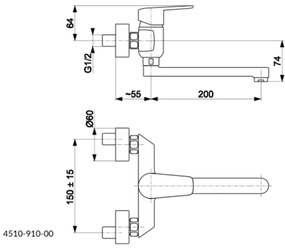 KFA Armatura 4510-910-00 - Rubinetto per lavello GERMAN cromo lucido