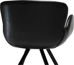 Sedia da pranzo nera in imbottito con braccioli Gaia – DAN-FORM Denmark