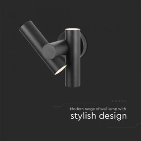 LED Luce Spot a parete da esterno 2xLED/3W/230V 4000K IP44 nero