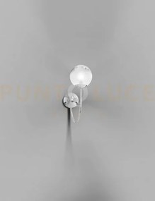 Puppet applique a parete p bianco sfumato cromo lucido 1 luce attac...