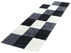 Passatoia bianco e nero 80x250 cm Life - Ayyildiz Carpets