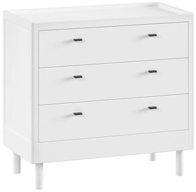 Cassettiera per bambini bianca in faggio massiccio 100x95x55 cm Forrest – Vipack