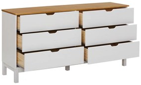 Cassettiera bassa bianca in legno di pino 150x75 cm Post - Støraa