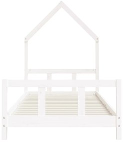 Giroletto per bambini bianco 90x190cm in legno massello di pino