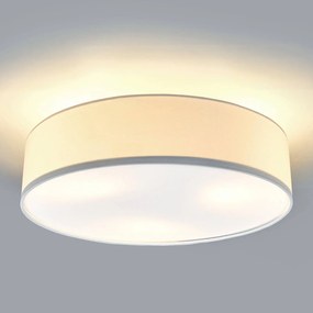 Lindby plafoniera Sebatin, Ø 50 cm, beige, tessuto, E27