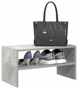 Scarpiera Impilabile Grigio Cemento 60x30x30,5 Cm /