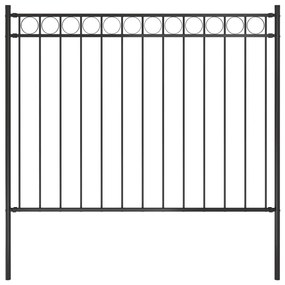 Recinzione Da Giardino İn Acciaio 1,7x1 M Nera /