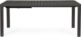 Tavolo Da Esterno Allungabile In Alluminio 100x180-240 Cm Kiplin Antracite Bizzotto