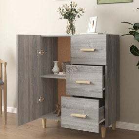 Credenza grigio sonoma 69,5x34x90 cm in legno multistrato