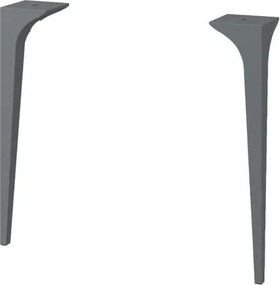 Set di 2 gambe per mobili BADEN HAUS in legno blu avio H 39 cm 2