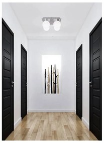 Lampada da soffitto in argento con paralume in vetro 25x25 cm Oden - Candellux Lighting