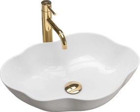 Lavabo da appoggio Rea Pearl White