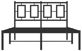 Giroletto con testiera in metallo nero 120x200 cm