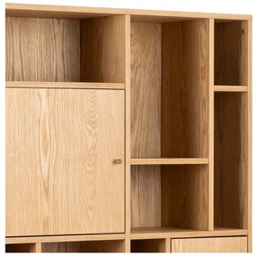 Libreria in rovere decorato in colore naturale 90x180 cm Rangoon - Actona