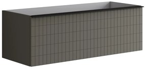 Mobile da bagno sotto lavabo Pixel grid grigio laccato opaco L 120 x H 40 x P 45.5 cm 1 cassetto, lavabo non incluso
