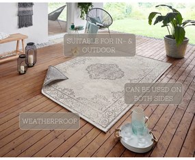 Tappeto da esterno grigio e crema , 200 x 290 cm Cebu - NORTHRUGS