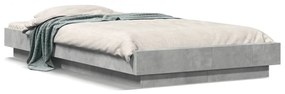 Giroletto Luci Led Grigio Cemento 90x190cm İn Legno Multistrato /
