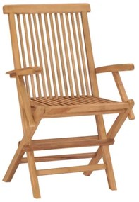 Sedie da Giardino e Cuscini Grigio Talpa 8 pz Massello di Teak