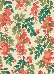 Tapete Bougainvillea von Cole & Son - Rouge on Cream