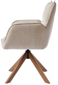 Set di sedie da pranzo color crema in imbottito 2 pz Marilla – Unique Furniture