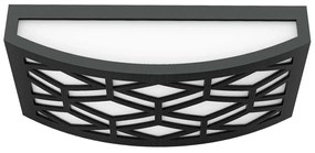 Applique Slim per Esterni con Griglia decorativa IP65 - E27 Nera